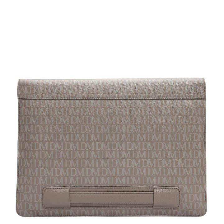 Monogram Leather Laptop Sleeve - Smoke Grey