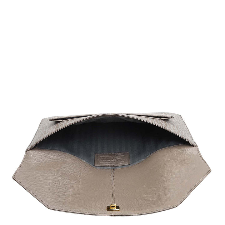 Monogram Leather Laptop Sleeve - Smoke Grey
