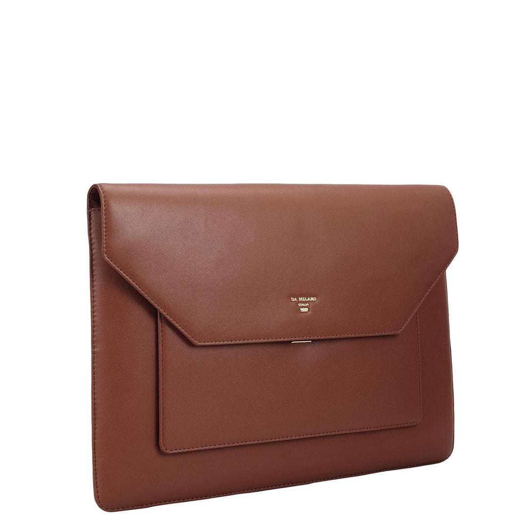 Plain Leather Computer Sleeve - Date