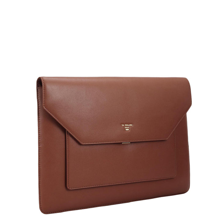 Plain Leather Computer Sleeve - Date