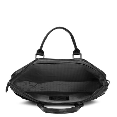 Black Croco Leather Laptop Sleeve - Upto 16"