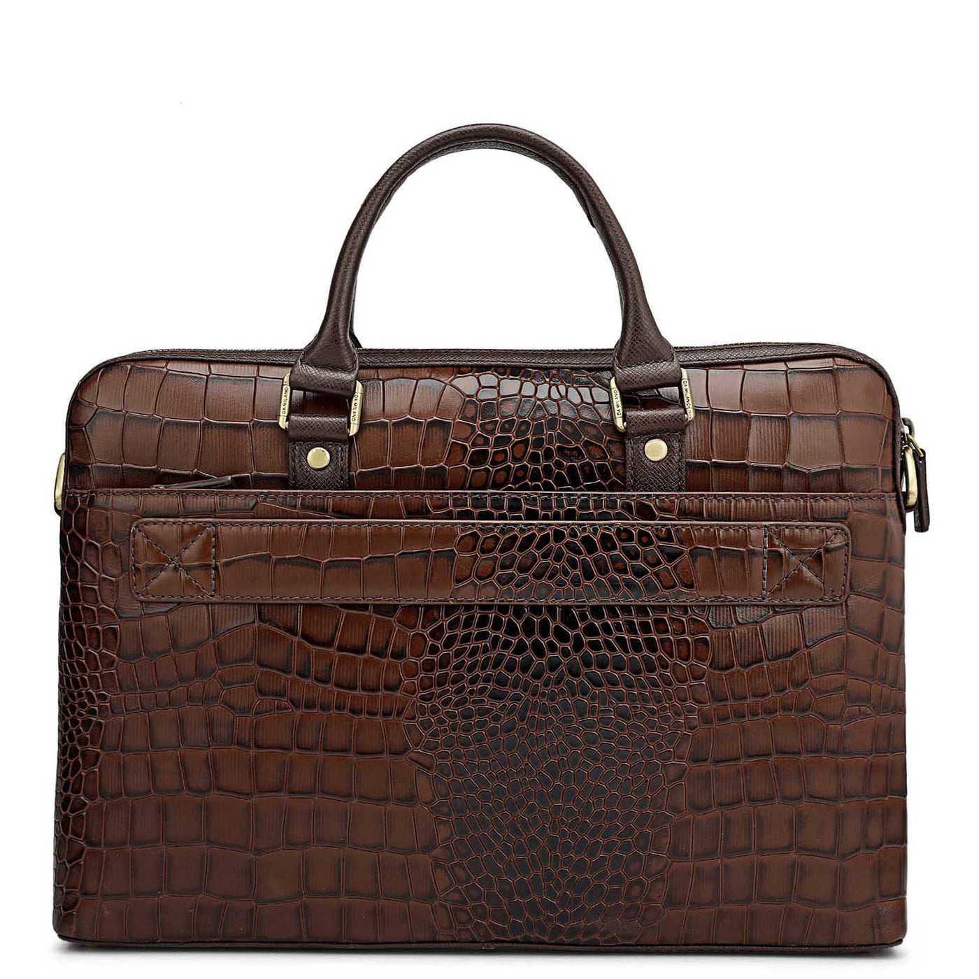 Croco Leather Laptop Sleeve - Date