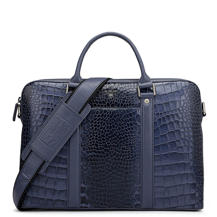Croco Leather Laptop Sleeve - Stardust