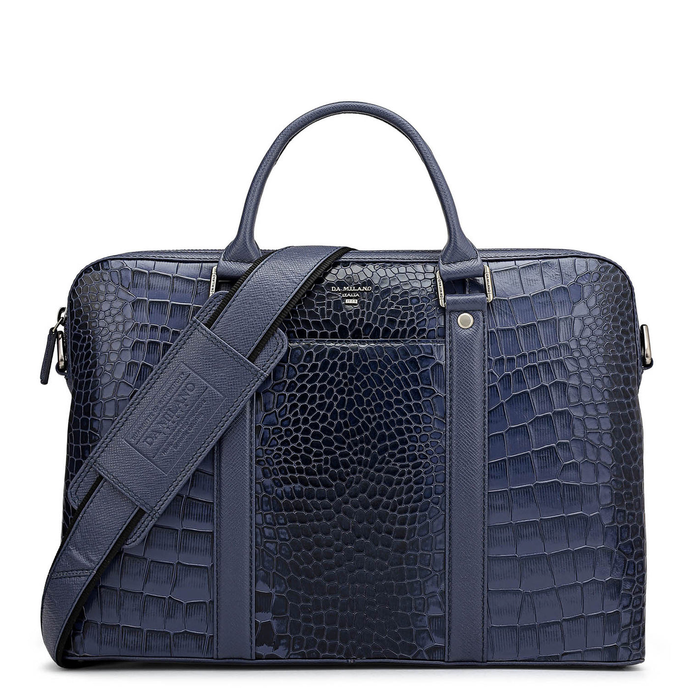 Croco Leather Laptop Sleeve - Stardust