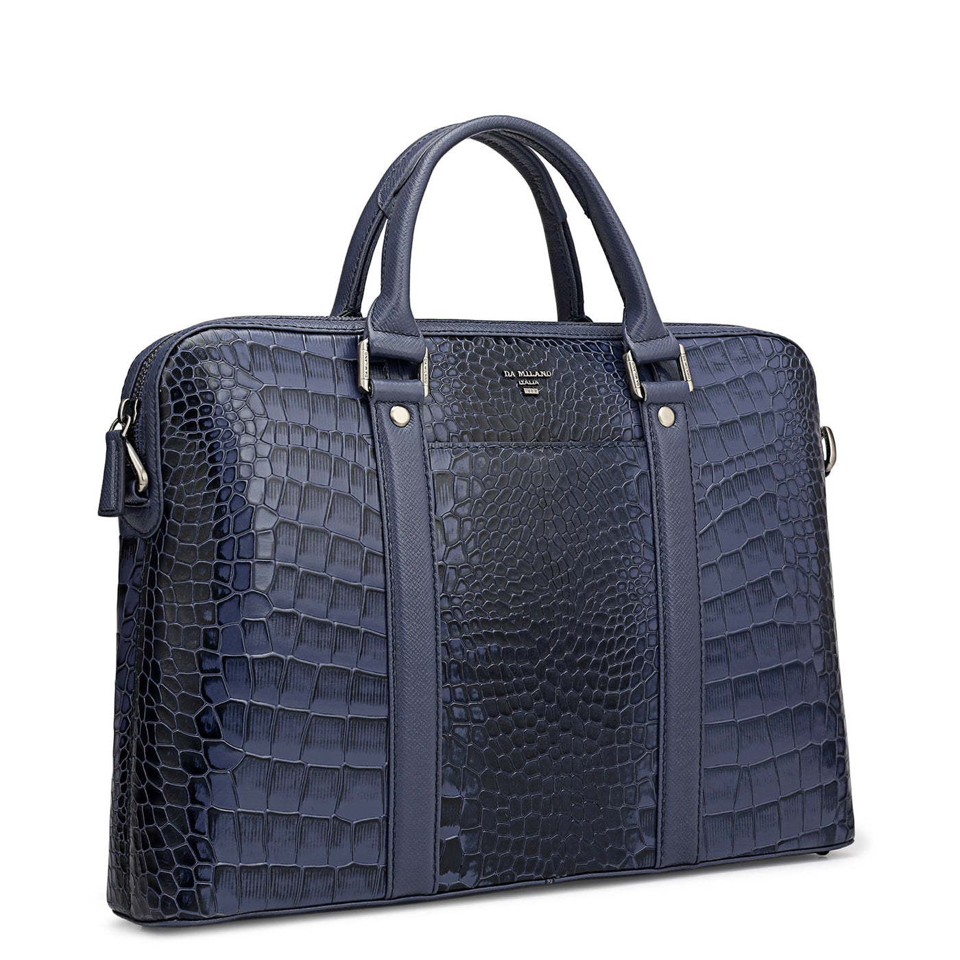 Croco Leather Laptop Sleeve - Stardust