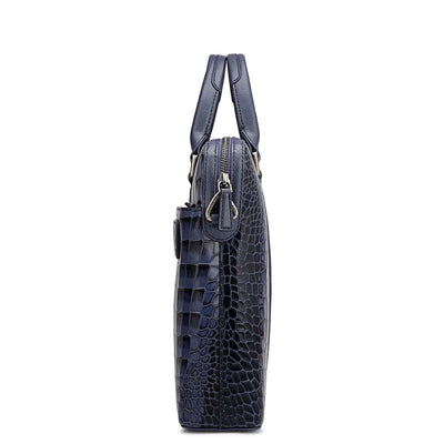 Croco Leather Laptop Sleeve - Stardust