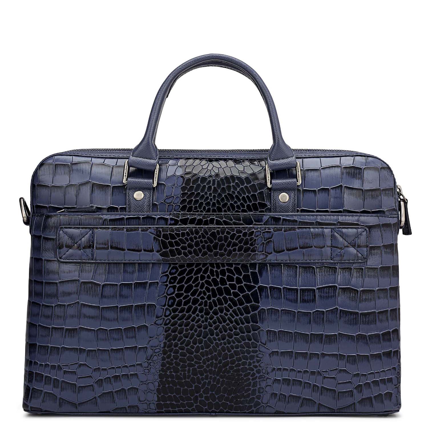 Croco Leather Laptop Sleeve - Stardust – Da Milano