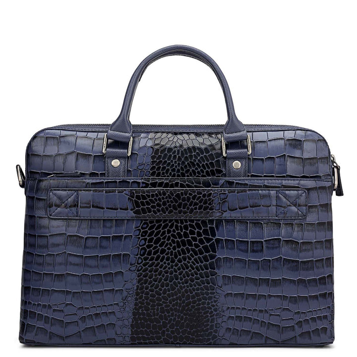 Croco Leather Laptop Sleeve - Stardust