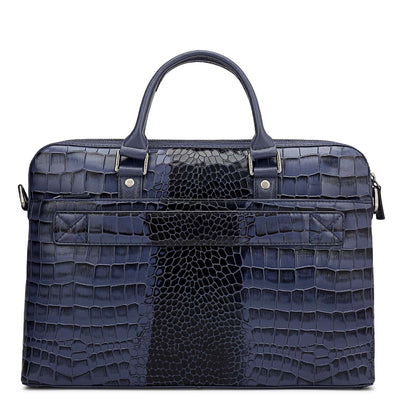 Croco Leather Laptop Sleeve - Stardust