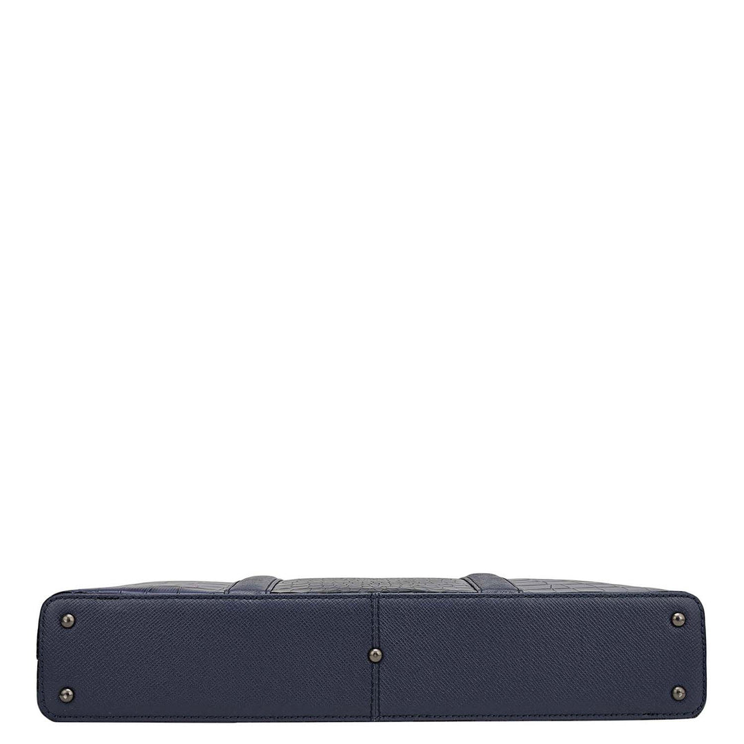 Croco Leather Laptop Sleeve - Stardust