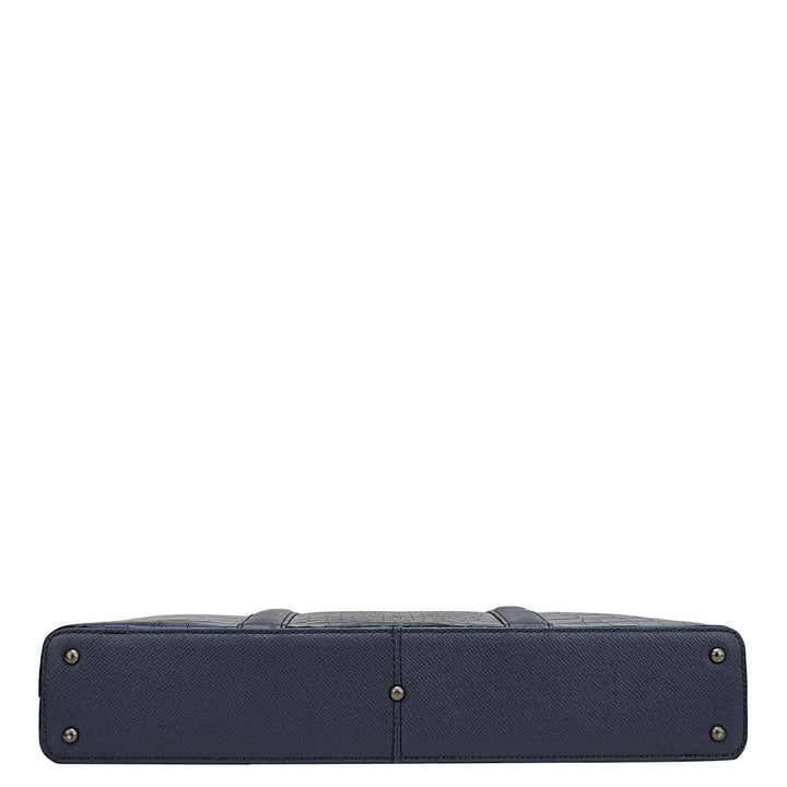 Croco Leather Laptop Sleeve - Stardust