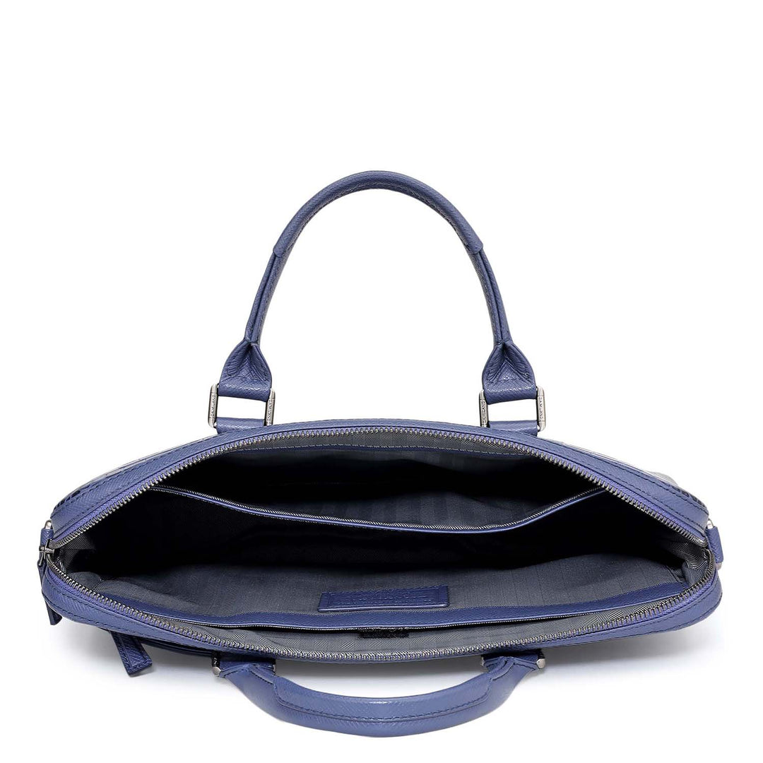 Croco Leather Laptop Sleeve - Stardust