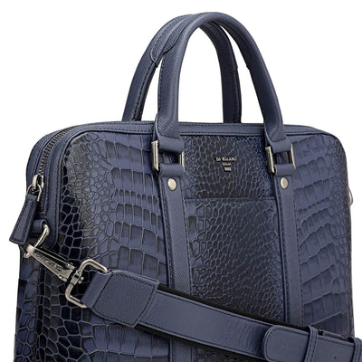 Croco Leather Laptop Sleeve - Stardust