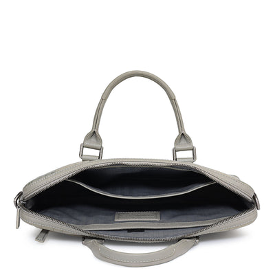 Croco Leather Laptop Sleeve - Stone Grey