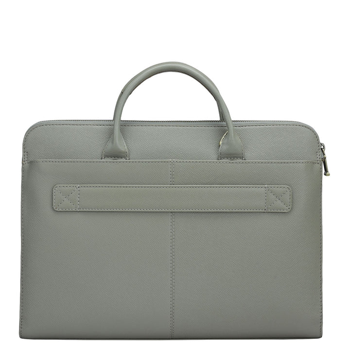 Franzy Leather Laptop Sleeve - Stone Grey