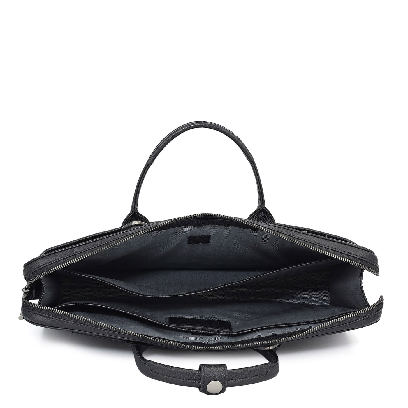 Croco Leather Laptop Sleeve - Black