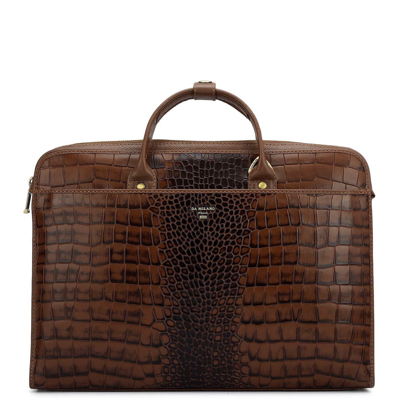 Croco Leather Laptop Sleeve - Date