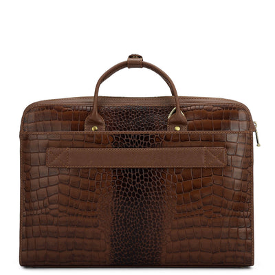 Croco Leather Laptop Sleeve - Date