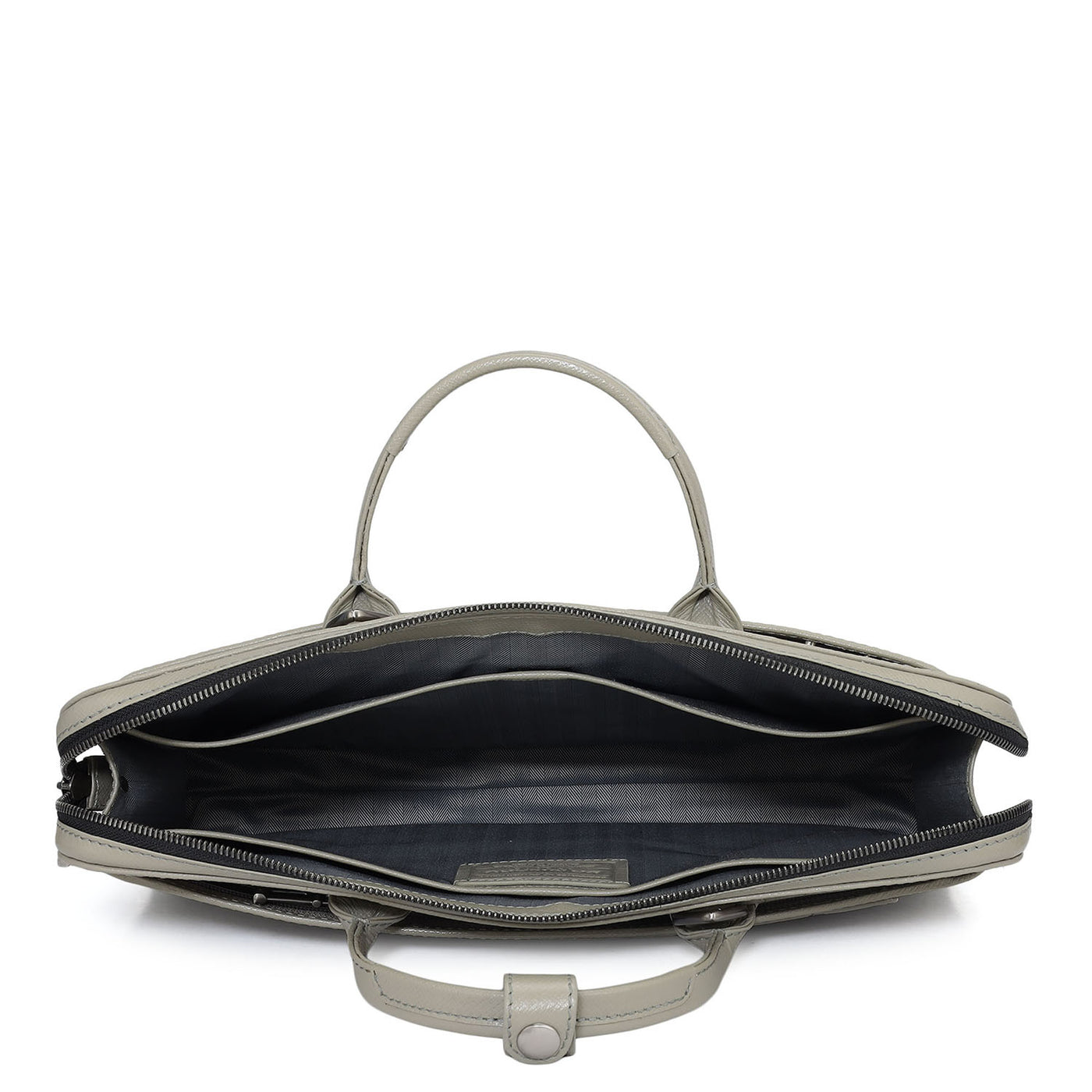 Croco Leather Laptop Sleeve - Stone Grey
