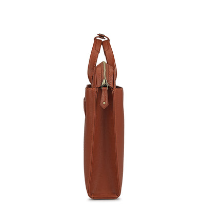 Franzy Leather Laptop Sleeve - Rust Orange