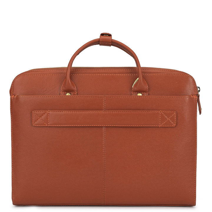 Franzy Leather Laptop Sleeve - Rust Orange
