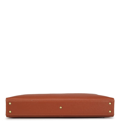 Franzy Leather Laptop Sleeve - Rust Orange
