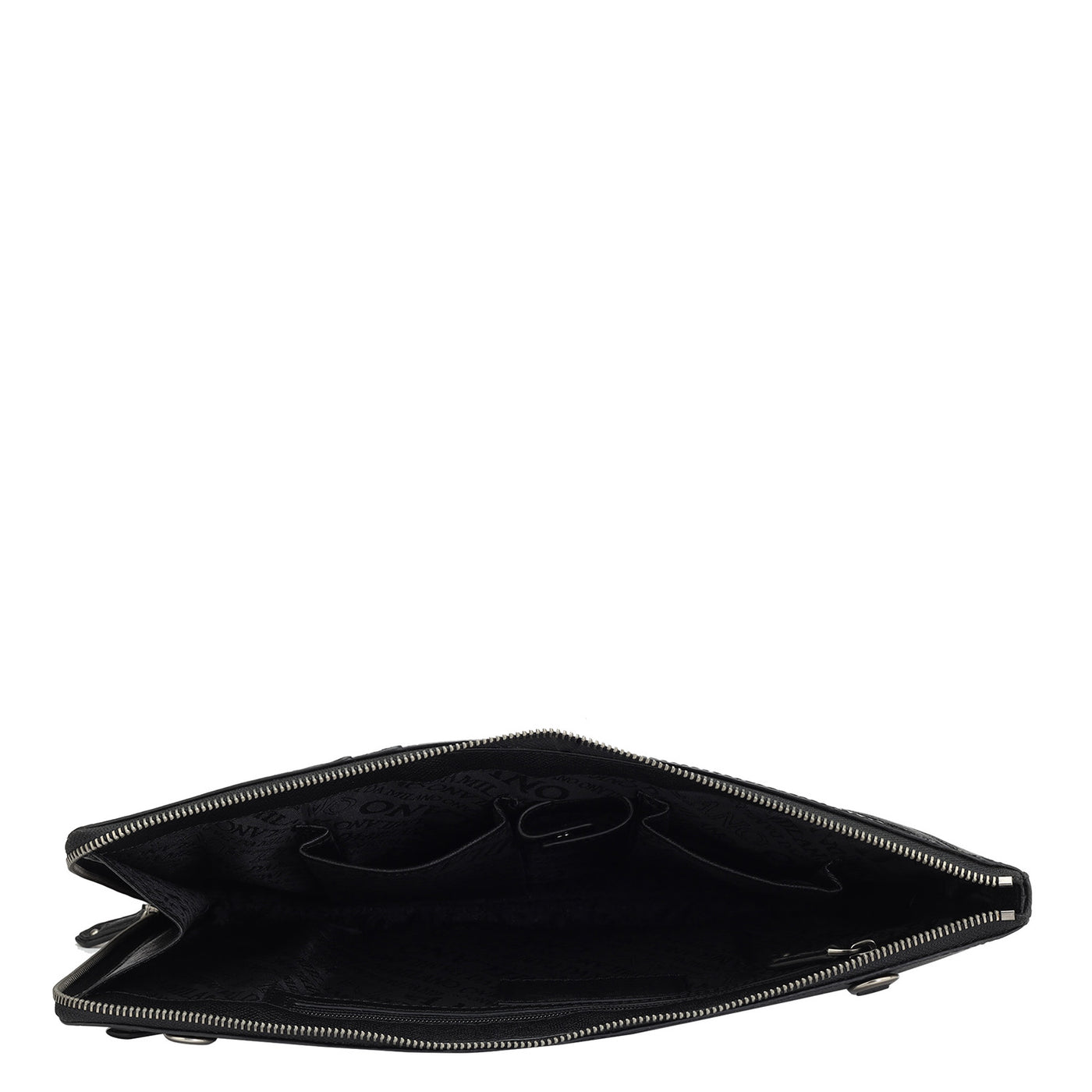 Croco Franzy Leather Laptop Sleeve - Black
