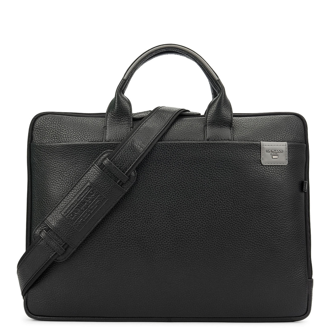 Wax Leather Laptop Sleeve - Black