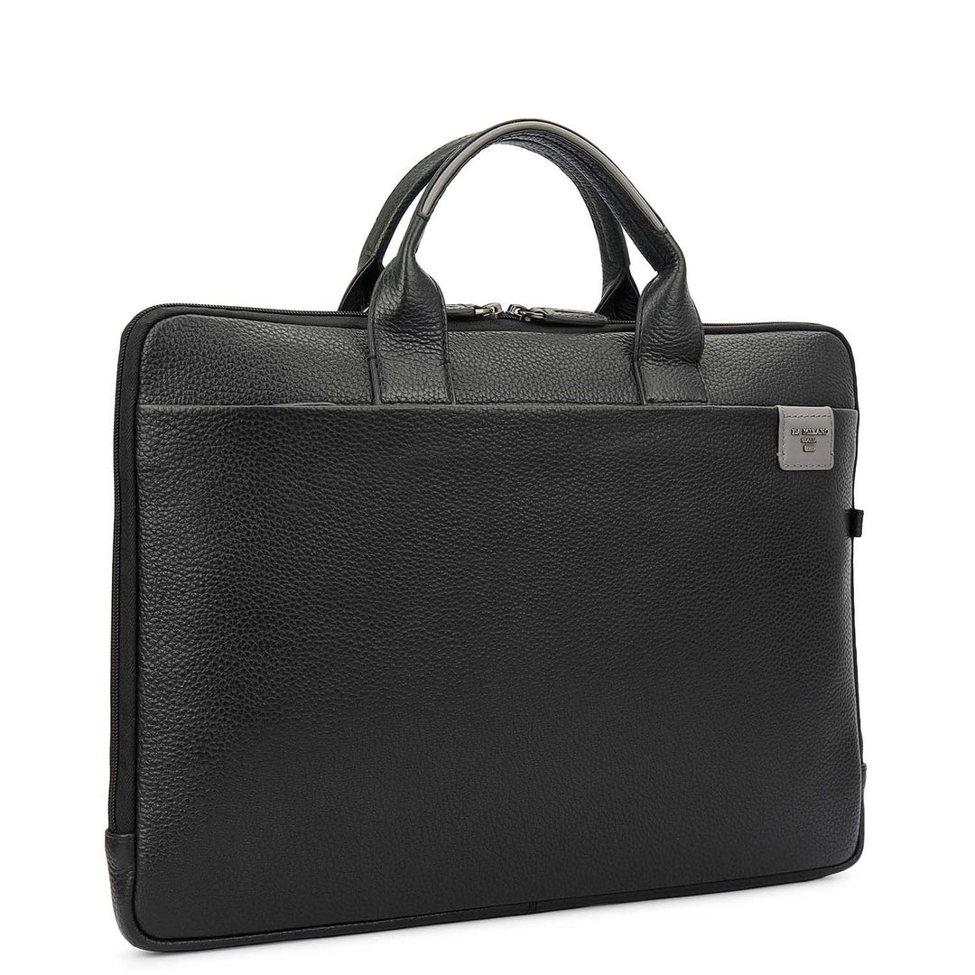 Wax Leather Laptop Sleeve - Black