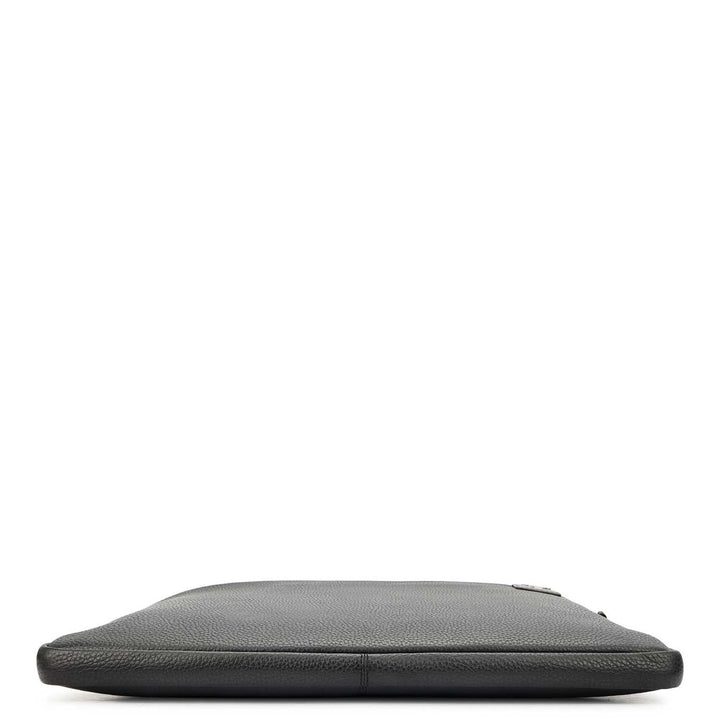 Wax Leather Laptop Sleeve - Black