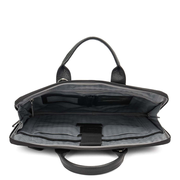 Wax Leather Laptop Sleeve - Black