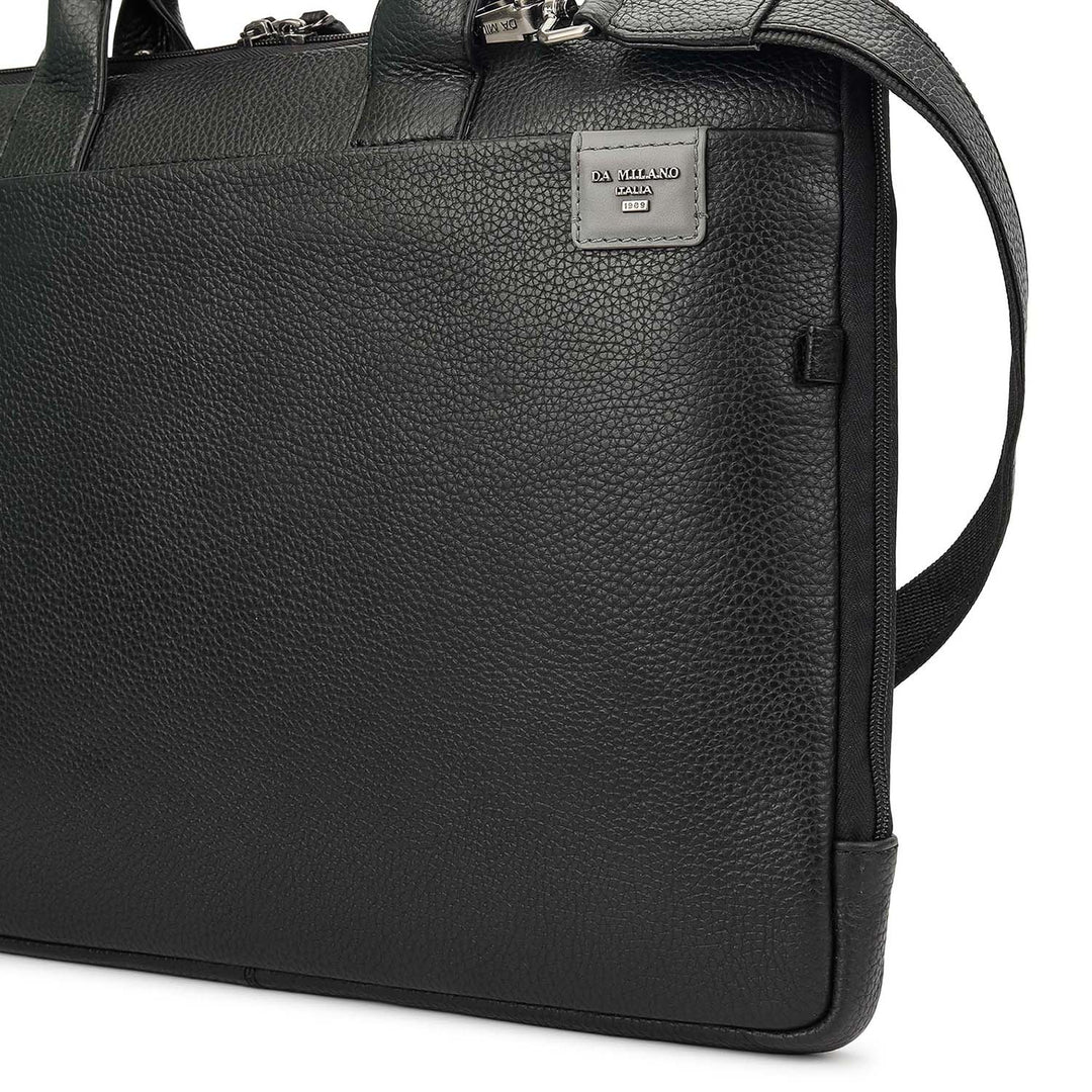 Wax Leather Laptop Sleeve - Black