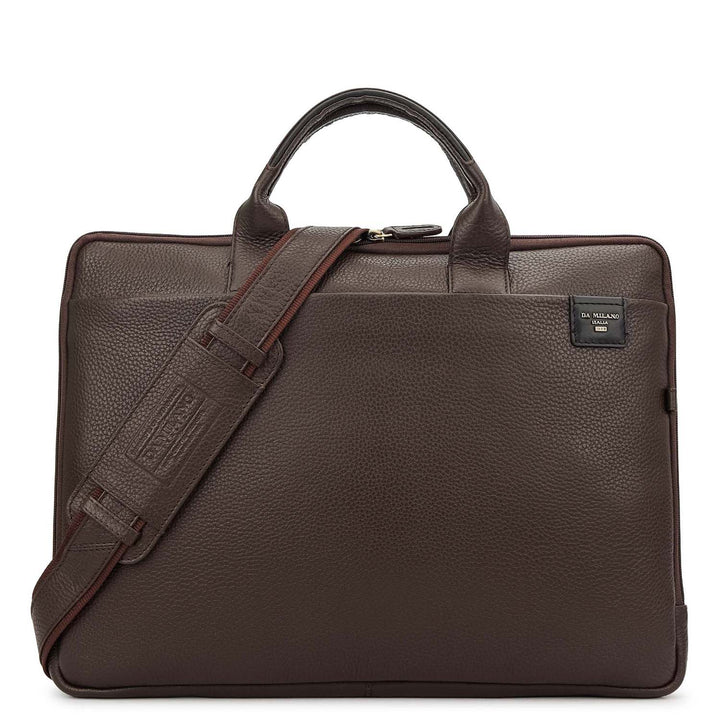 Wax Leather Laptop Sleeve - Chocolate