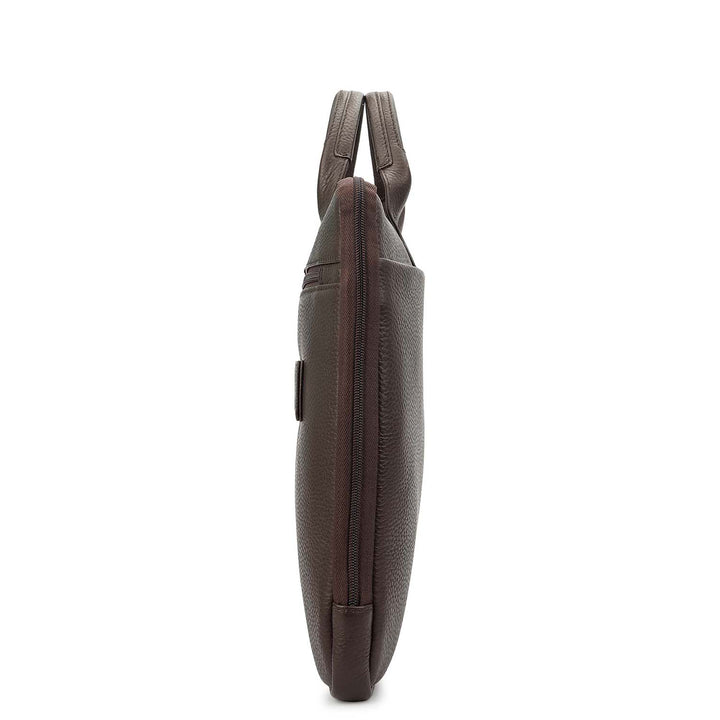 Wax Leather Laptop Sleeve - Chocolate
