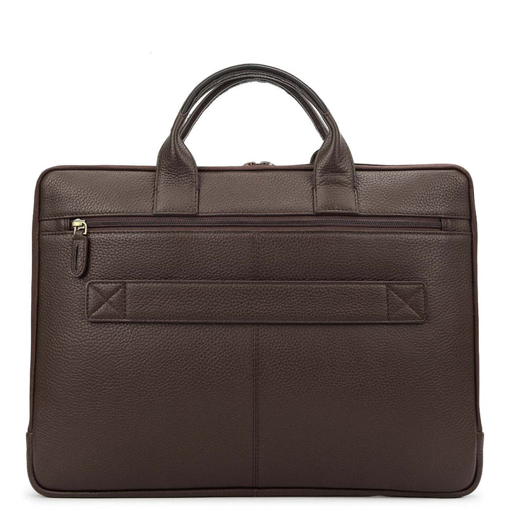 Wax Leather Laptop Sleeve - Chocolate