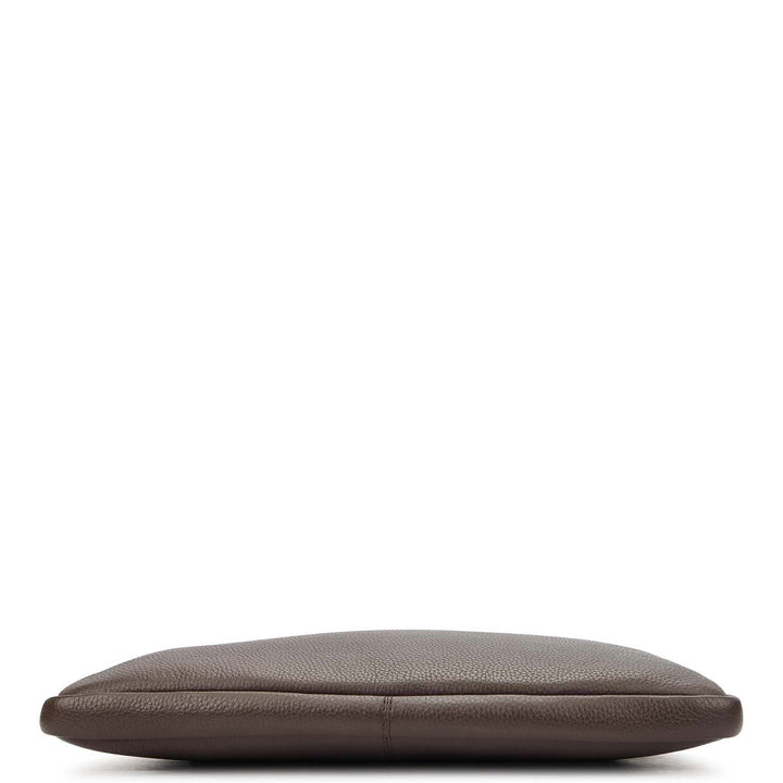 Wax Leather Laptop Sleeve - Chocolate