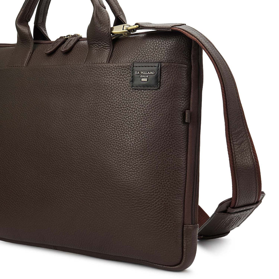 Wax Leather Laptop Sleeve - Chocolate