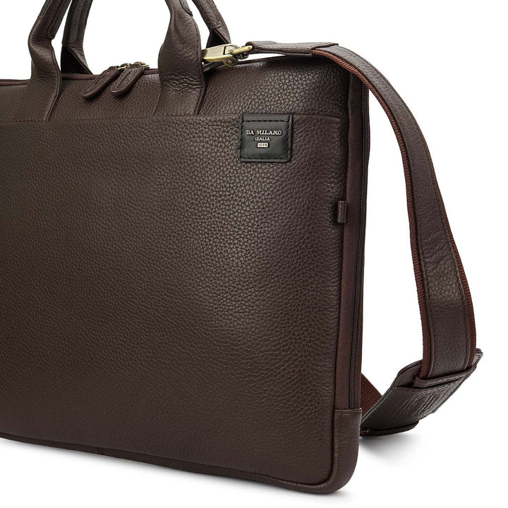 Wax Leather Laptop Sleeve - Chocolate