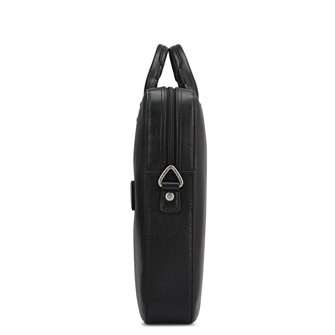 Franzy Leather Laptop Sleeve - Black