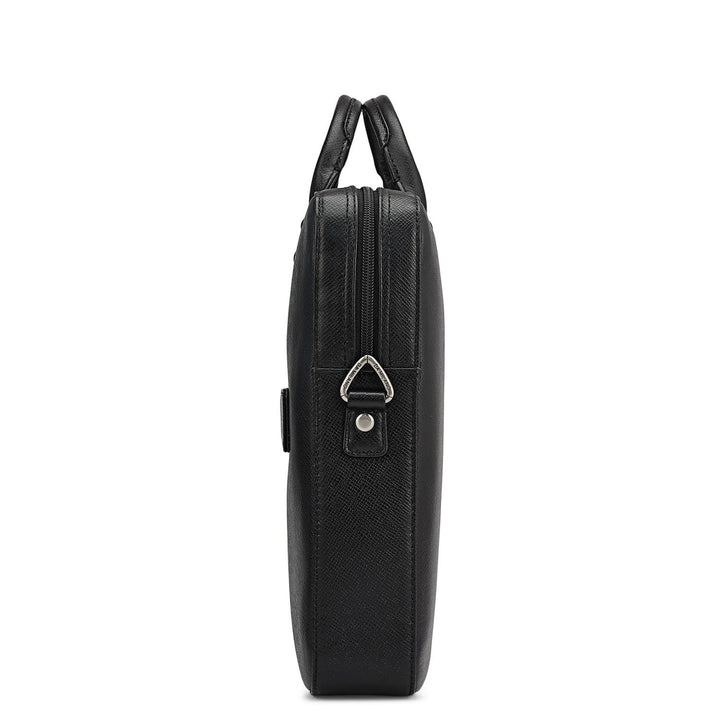 Franzy Leather Laptop Sleeve - Black