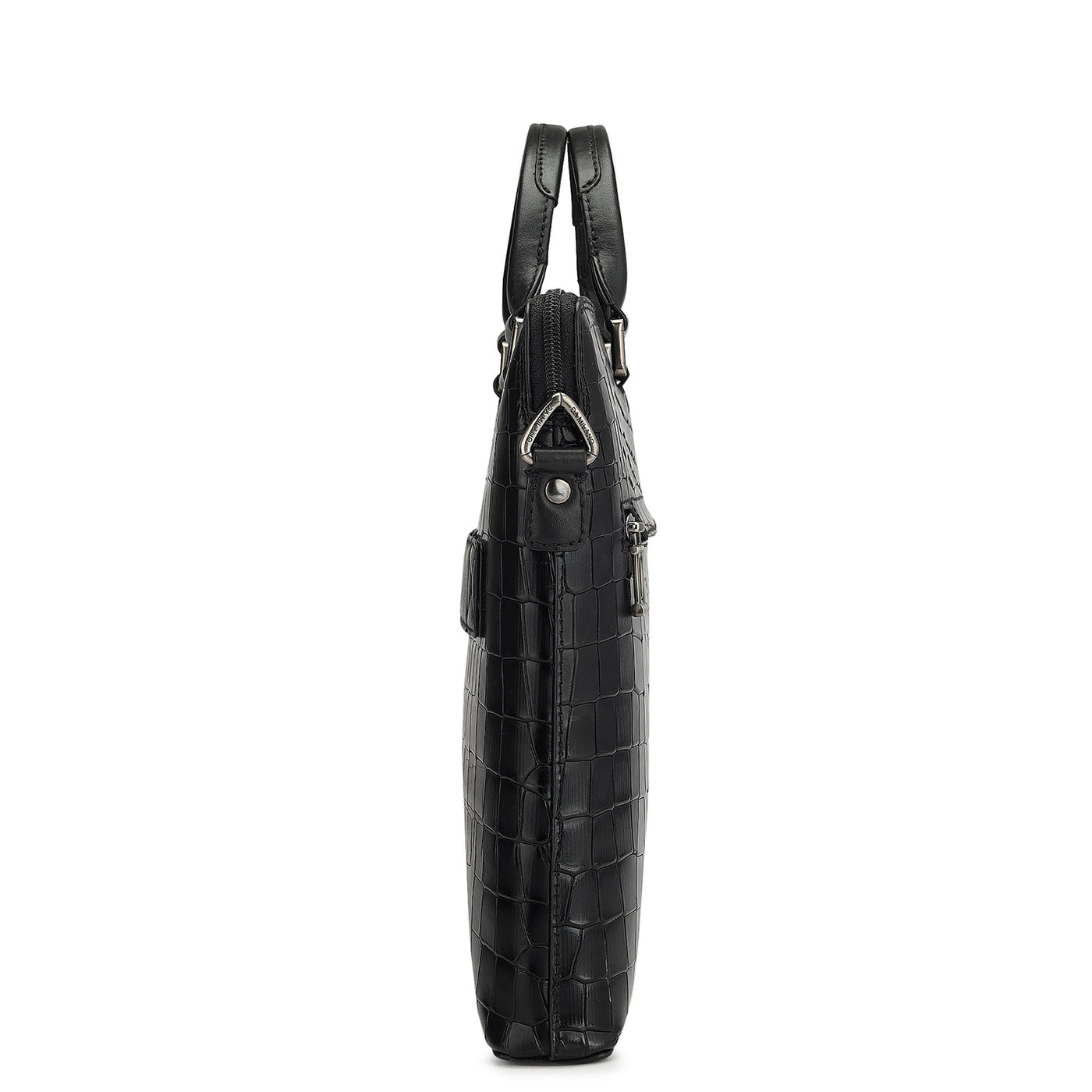 Black Croco Leather Computer Sleeve - Upto 14"