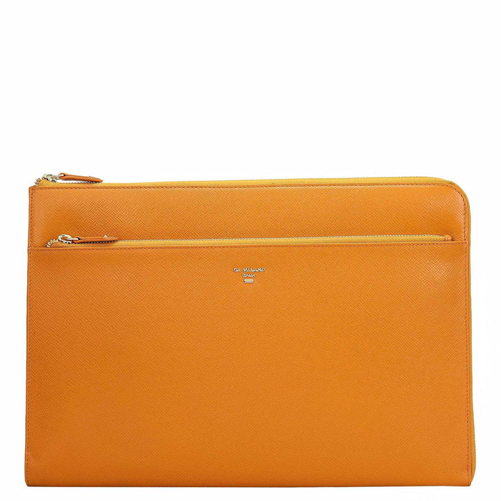 Franzy Leather Laptop Sleeve - Flame