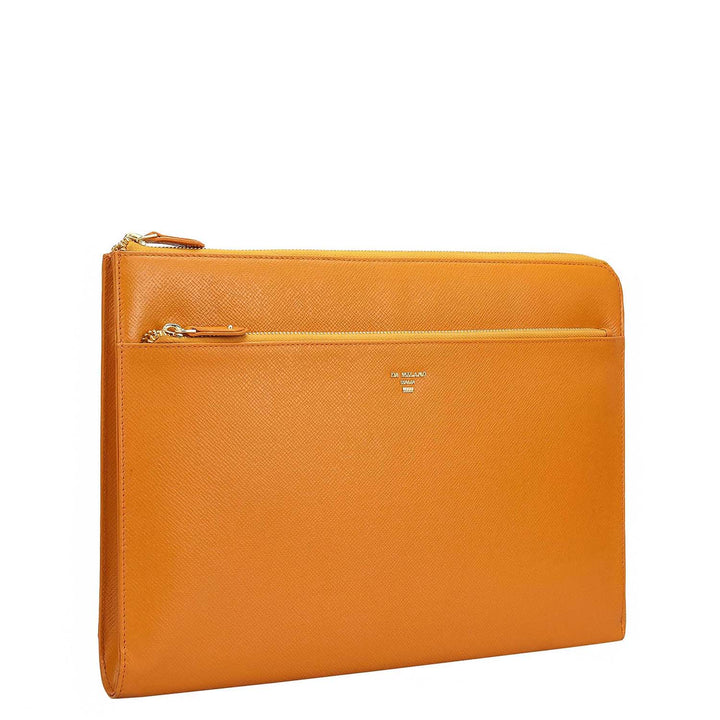 Franzy Leather Laptop Sleeve - Flame