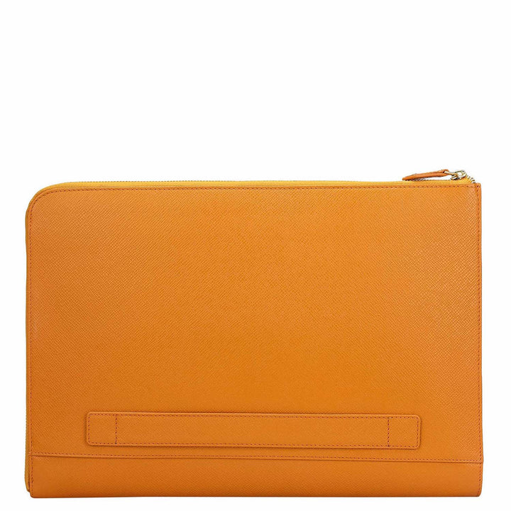 Franzy Leather Laptop Sleeve - Flame