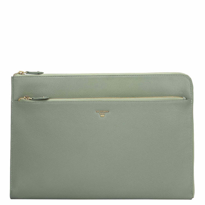 Franzy Leather Laptop Sleeve - Mint