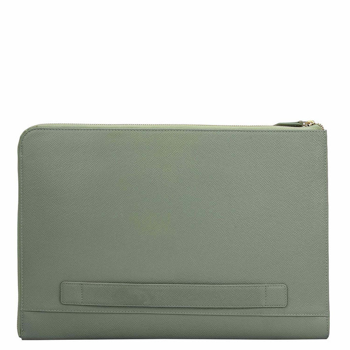 Franzy Leather Laptop Sleeve - Mint