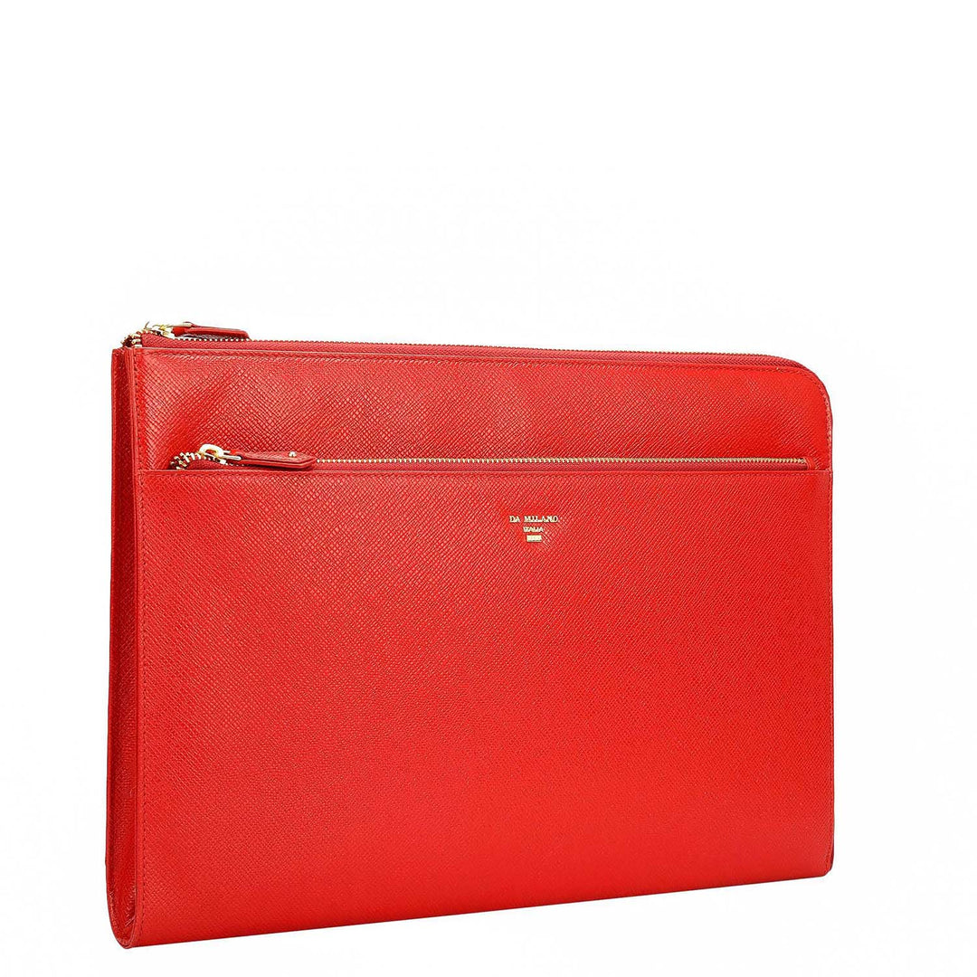 Franzy Leather Laptop Sleeve - Red
