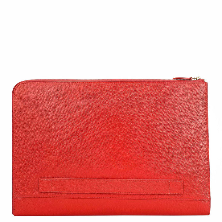 Franzy Leather Laptop Sleeve - Red