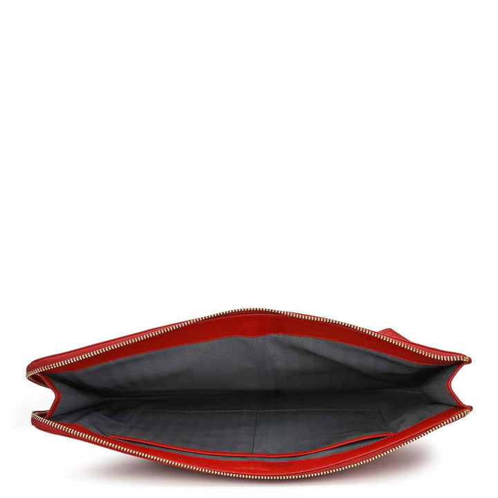 Franzy Leather Laptop Sleeve - Red