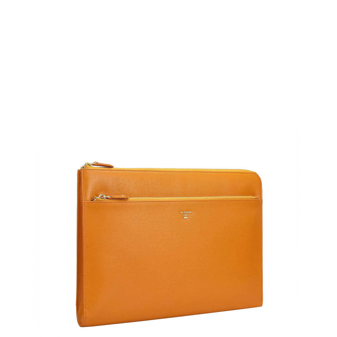 Franzy Leather Laptop Sleeve - Flame